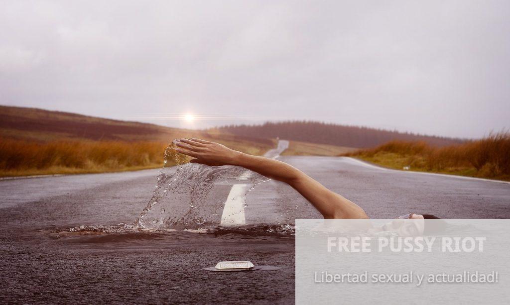 swimmer, swim, road