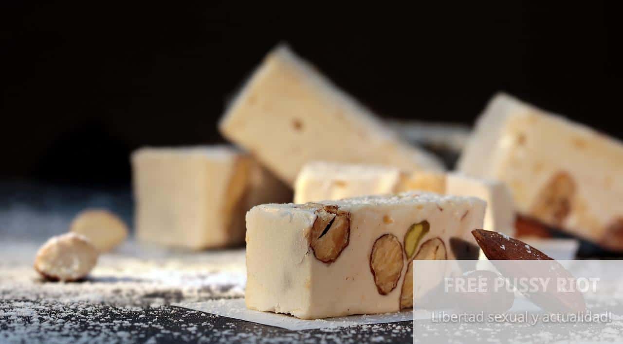 nougat, white nougat, almond