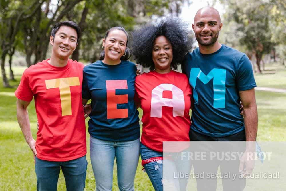 Group of People Wearing Shirts Spelled Team