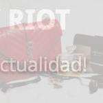 red and black leather handbag