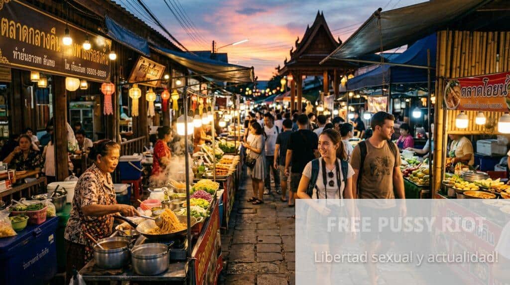 Mercado tradicional y experiencias locales en Tailandia
